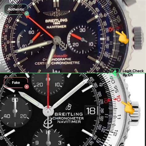 breitling watch fake or real|How to spot a fake Breitling watch.(Side by side comparison).